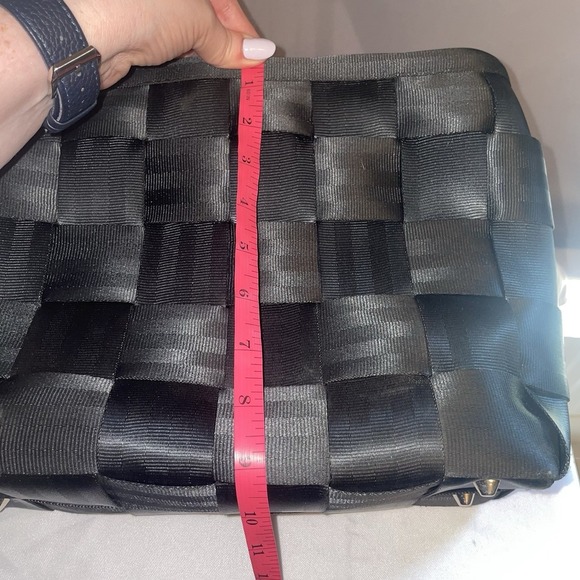 Harveys Seatbelt Bag Classic Black Woven Tote Double Handle Shoulder Bag Purse - Picture 11 of 12